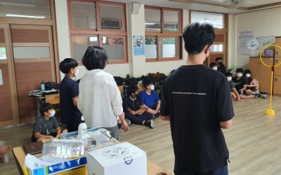 아라중학교 드론학습/드론축구 체험 / 수업